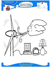 Çocuklar İçin Enerji Tasarrufu Haftası Boyama Sayfaları 